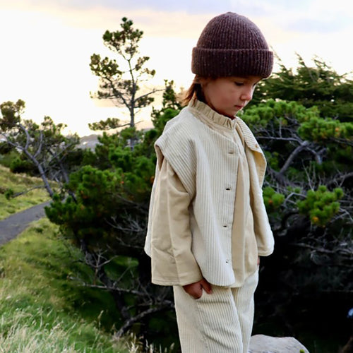 Kids Wool Beanie Bonnet Speckled Chocolate