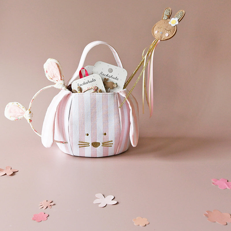 Hasenkorb Stripy Bunny Bucket Bag