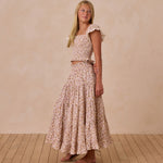 Rock Ruffle Tired Maxi Skirt Wildflower