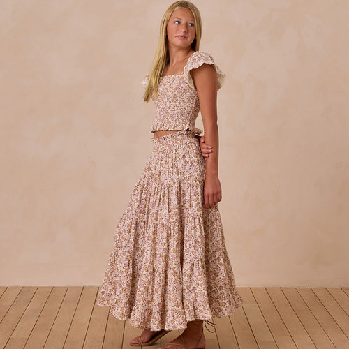 Rock Ruffle Tired Maxi Skirt Wildflower