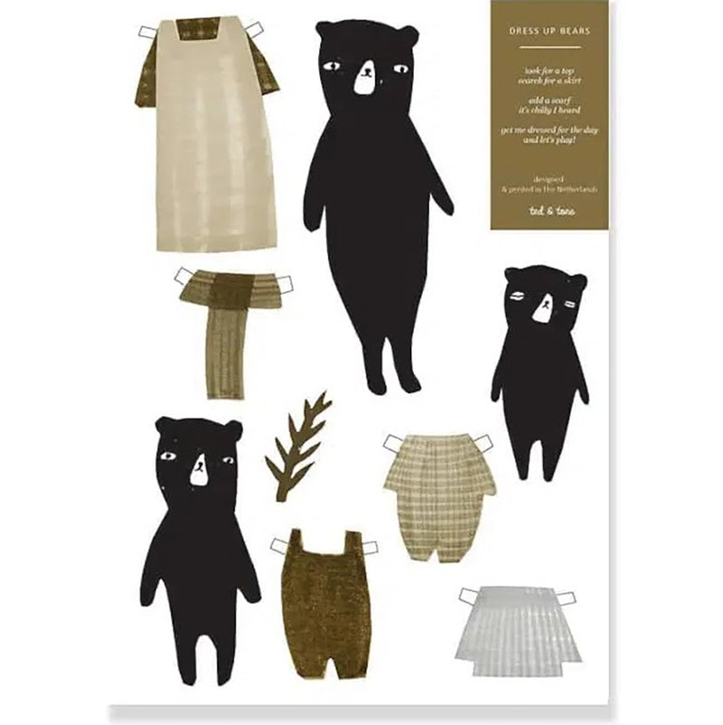 DIY cut out Bears - Bastelbogen 1