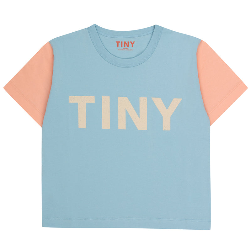 Color Block Tee Dusty Blue