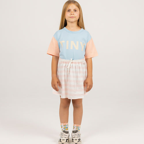 Color Block Tee Dusty Blue