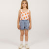 Stripes Mulicolor Shorts Light Blue Denim