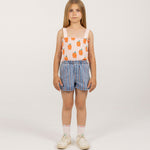 Stripes Mulicolor Shorts Light Blue Denim