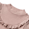 Merino Langarmshirt Ruffle Dark Powder