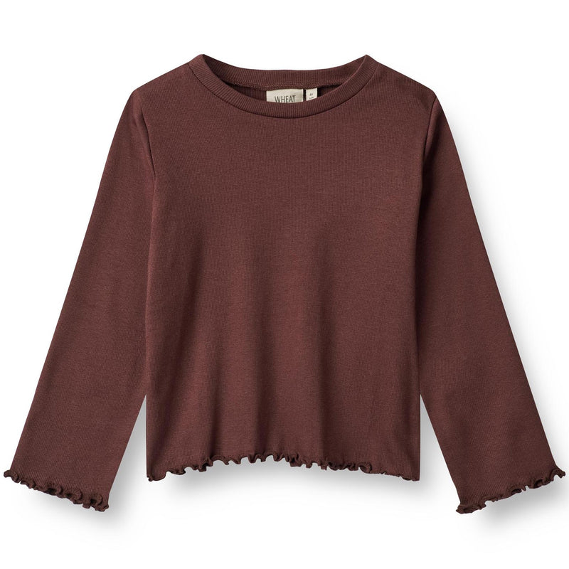 Ripp-Shirt Else Aubergine