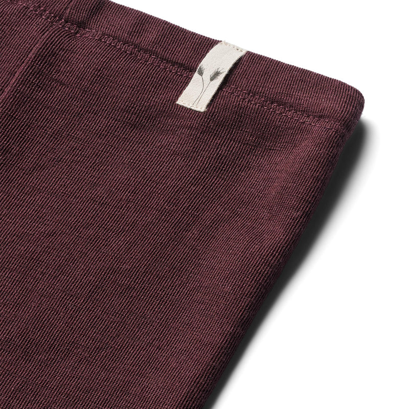 Merino Leggings Aubergine