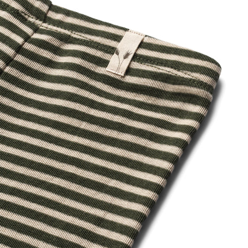 Merino Leggings Green Stripe