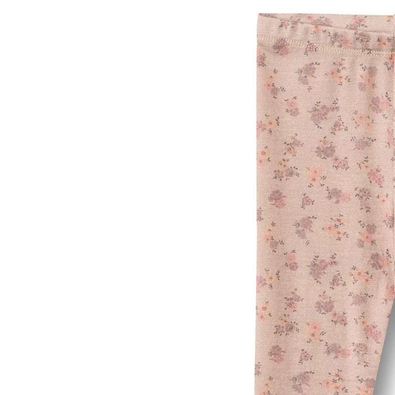 Merino Leggings Agi Lilac Flowers
