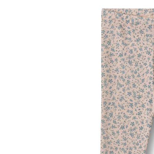 Merino Leggings Agi Blue Flowers