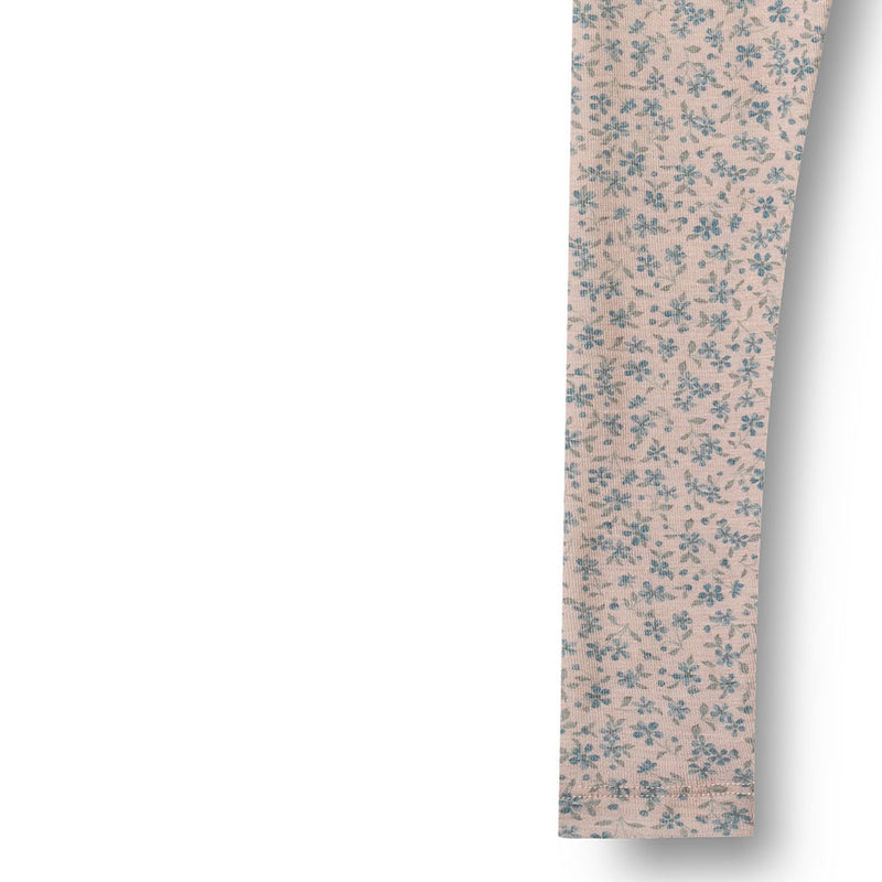 Merino Leggings Agi Blue Flowers