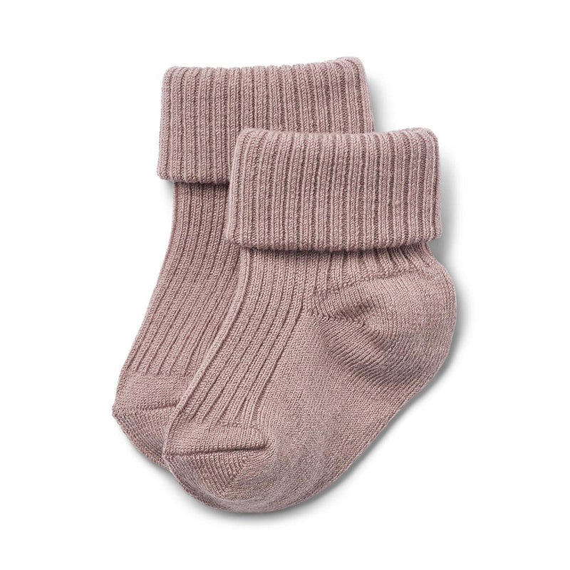 Woll-Rippsocken Ziggy Dry Rose