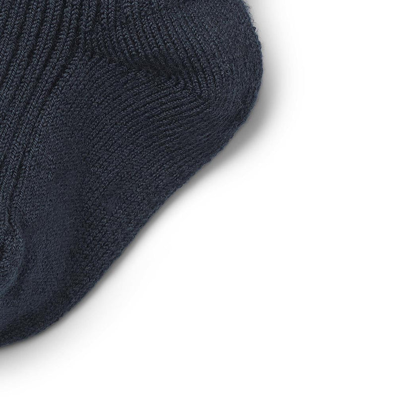 Woll-Rippsocken Navy