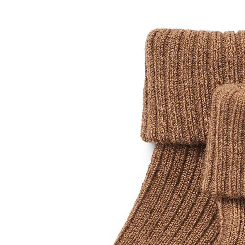 Woll-Rippsocken Caramel