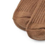 Woll-Rippsocken Caramel