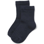 Woll-Rippesocken Vilde Navy
