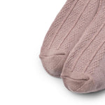 Woll-Spitzensocken Nora Dry Rose