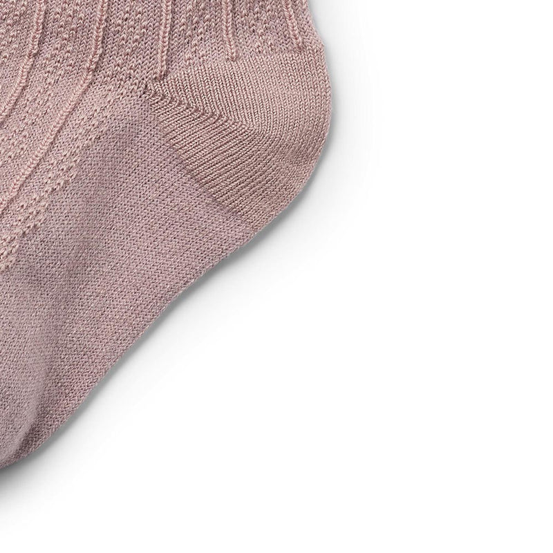Woll-Spitzensocken Nora Dry Rose