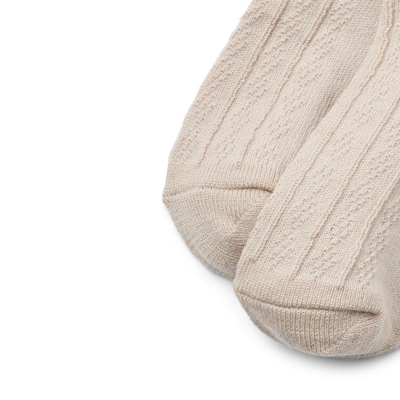 Woll-Spitzensocken Nora Offwhite