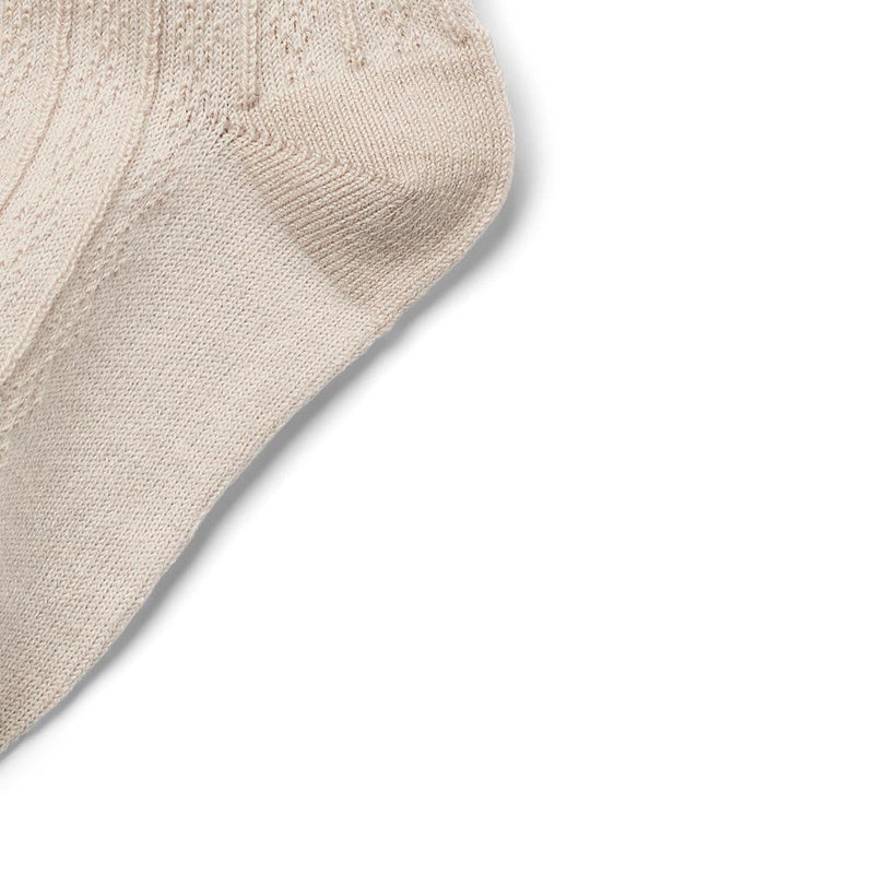 Woll-Spitzensocken Nora Offwhite