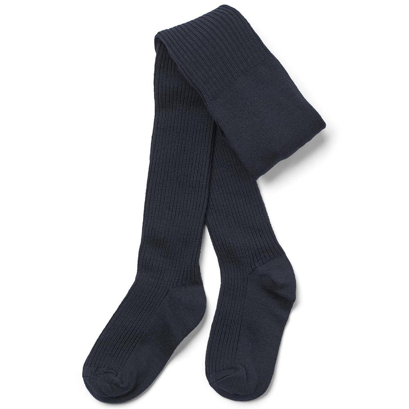 Woll-Rippstrumpfhose Robin Navy