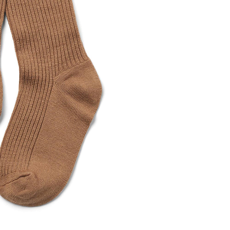 Woll-Rippstrumpfhose Robin Caramel