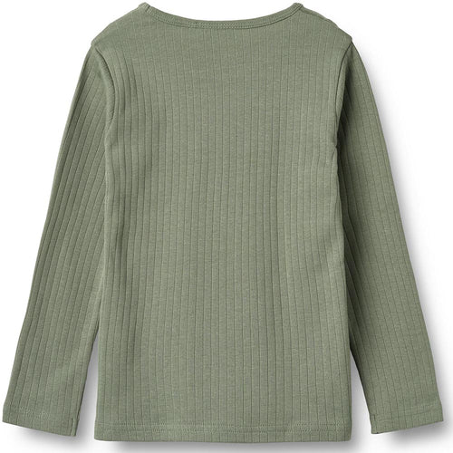 Ripp-Langarmshirt Stig Dusty Green