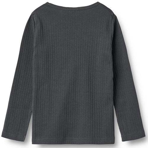 Ripp-Langarmshirt Stig Black Sea