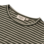 Merino Langarmshirt Green Stripe