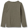 Merino Langarmshirt Green Stripe