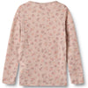 Merino Langarmshirt Alfie Lilac Flowers