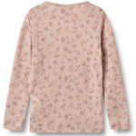 Merino Langarmshirt Alfie Lilac Flowers