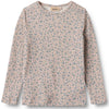 Merino Langarmshirt Alfie Blue Fowers