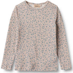 Merino Langarmshirt Alfie Blue Fowers