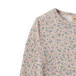 Merino Langarmshirt Alfie Blue Fowers