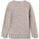 Merino Langarmshirt Alfie Blue Fowers