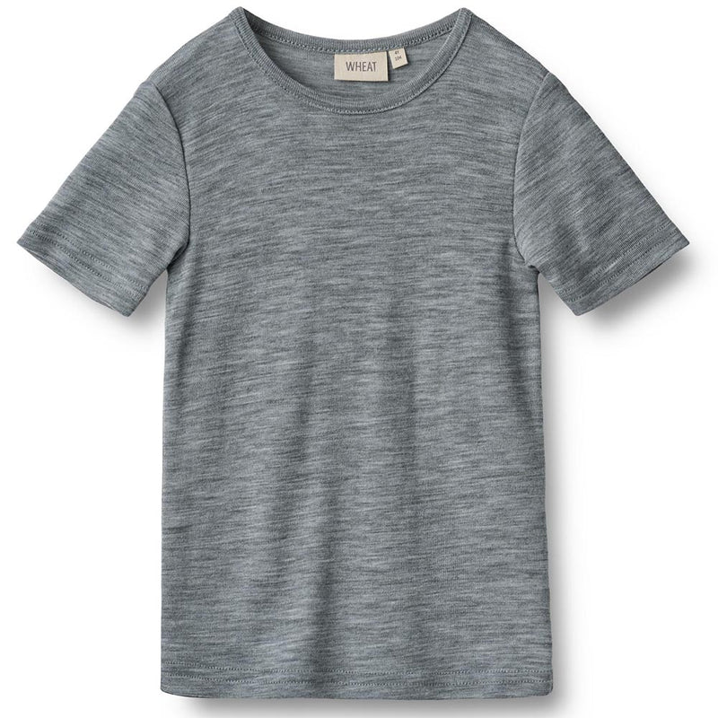 Merino Kurzarmshirt Seo Melange Grey