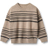 Strickpullover Flores Sand Black Stripe