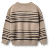 Strickpullover Flores Sand Black Stripe