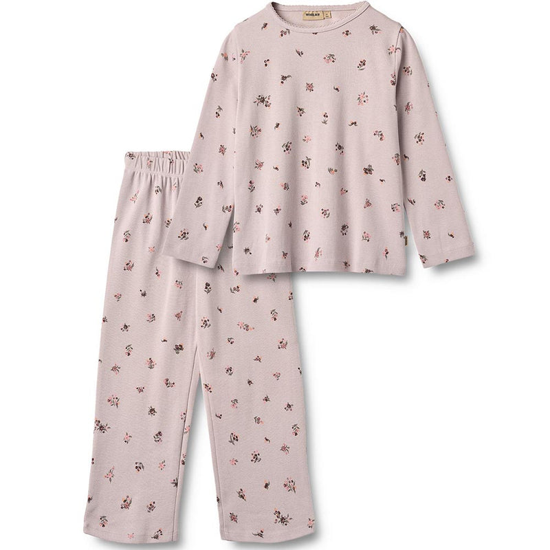 Pyjama Picoting Mila Soft Lilac Flowers
