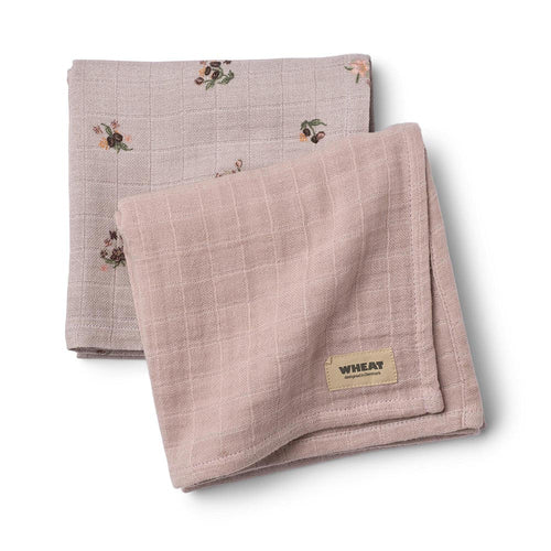 2 Pack Muslin Kaya Soft Lilac 65 x 65 cm