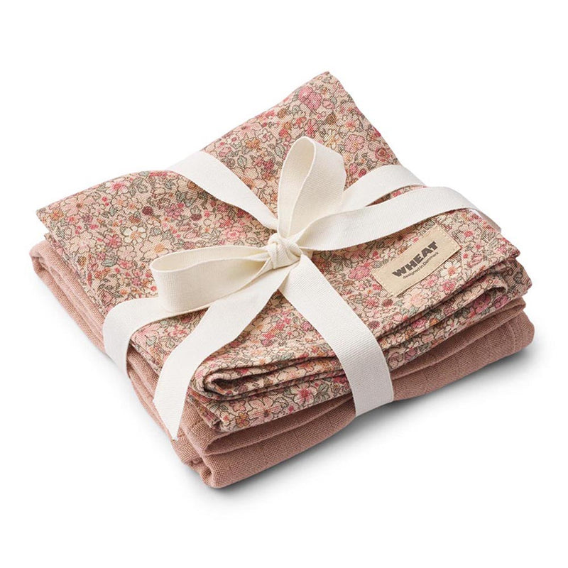 2 Pack Muslin Kaya Rose Dust 65 x 65 cm