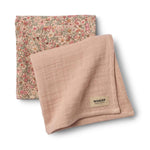 2 Pack Muslin Kaya Rose Dust 65 x 65 cm