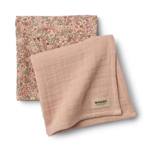 2 Pack Muslin Kaya Rose Dust 65 x 65 cm