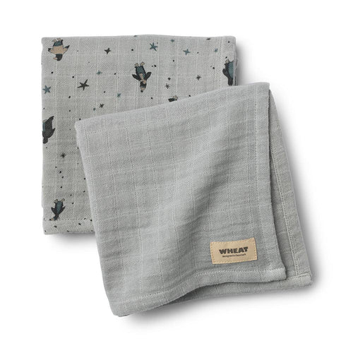 2 Pack Muslin Kaya Soft Rain 65 x 65 cm