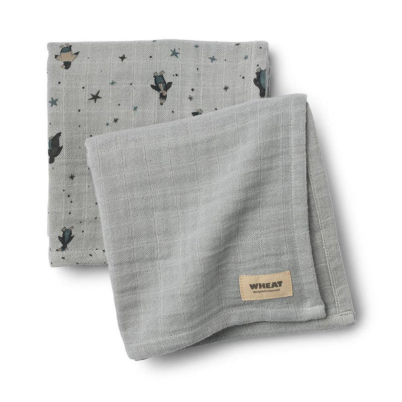 2 Pack Muslin Kaya Soft Rain 65 x 65 cm