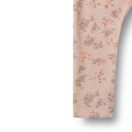 Merino Leggings Agi Lilac Flowers