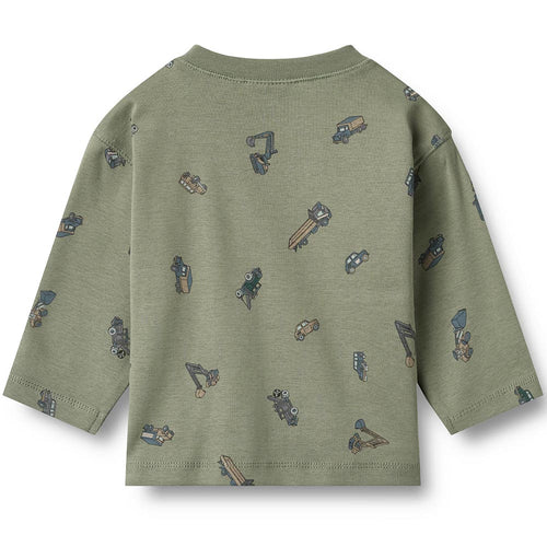 Langarmshirt Malthe Dusty Green Cars