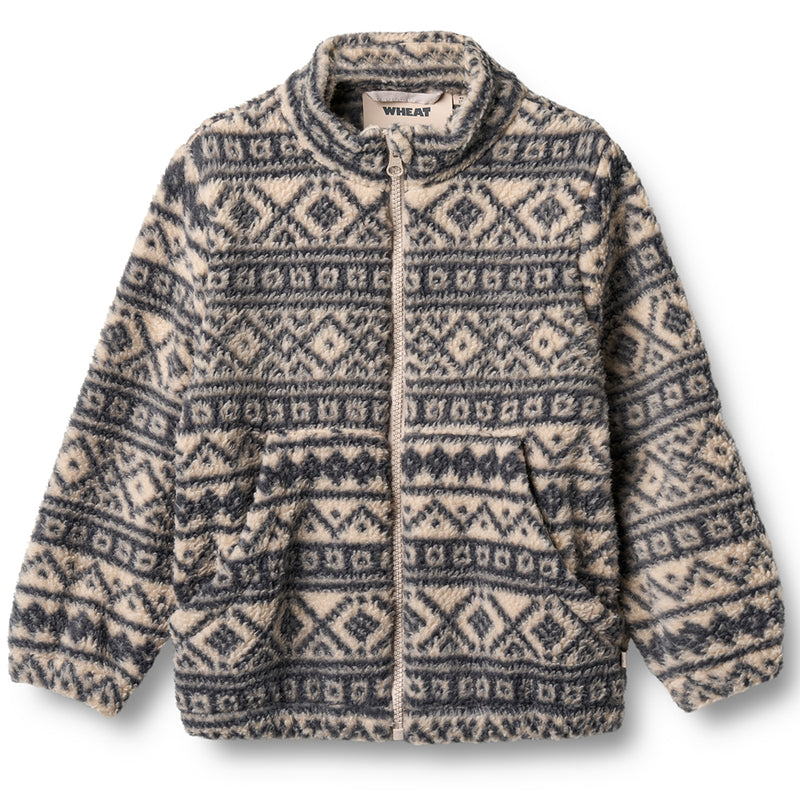 Fleece Jacke Helge Warm Sand Jaquard